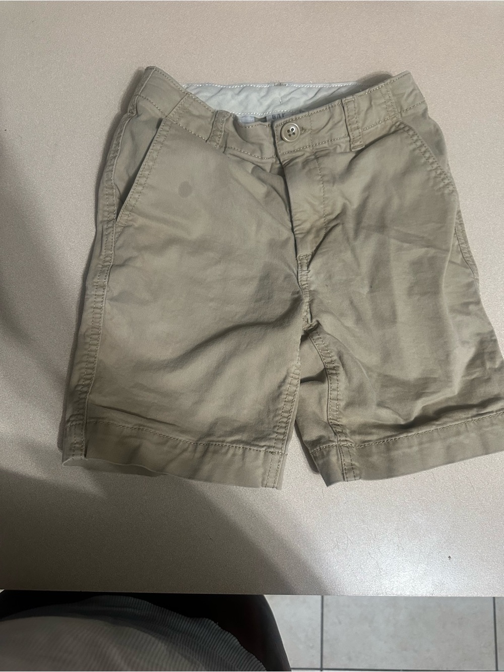 GAP Boys uniform Tan Flat-Front Chino Shorts